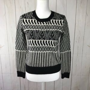 Topshop Black And White Sweater Size 0